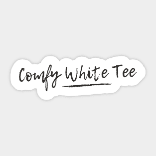 Comfy White Tee Sticker